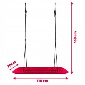 Leagan tip cuib pentru copii dreptunghiular XXL 110 x 70 cm 150 kg Neo-Sport 1011 rosu