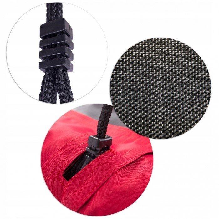 Leagan tip cuib pentru copii dreptunghiular XXL 110 x 70 cm 150 kg Neo-Sport 1011 rosu – imaginea 2