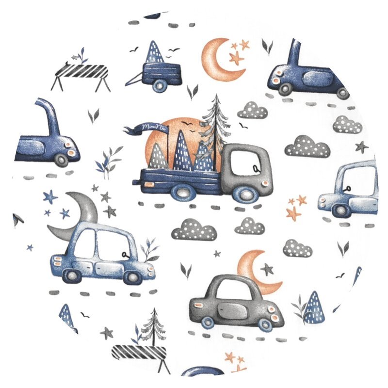 Lenjerie patut cu 3 piese MimiNu 120×60 cm din bumbac Cars Grey – imaginea 4