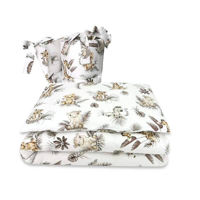 Lenjerie patut cu 3 piese MimiNu 120×60 cm din bumbac Savanna