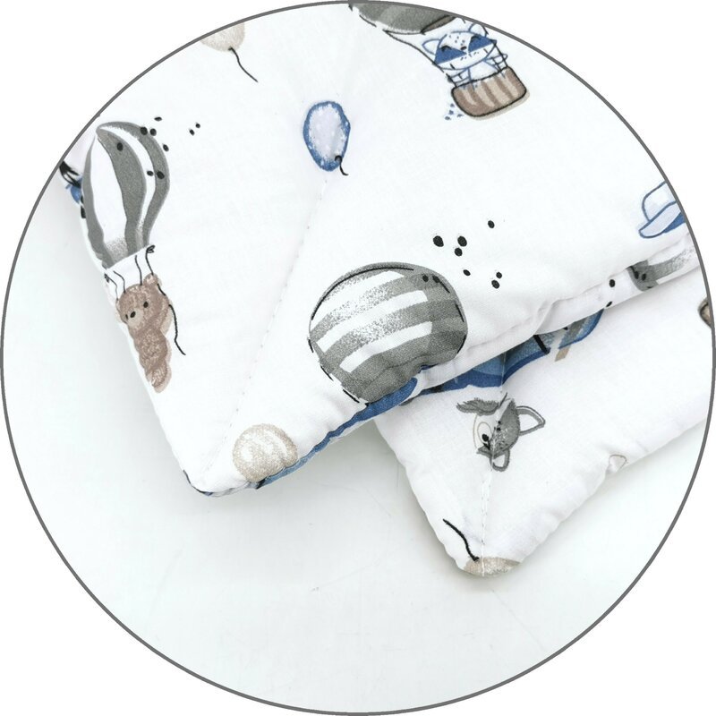 Lenjerie patut cu 5 piese MimiNu 120×60 cm din bumbac blue plane – imaginea 4