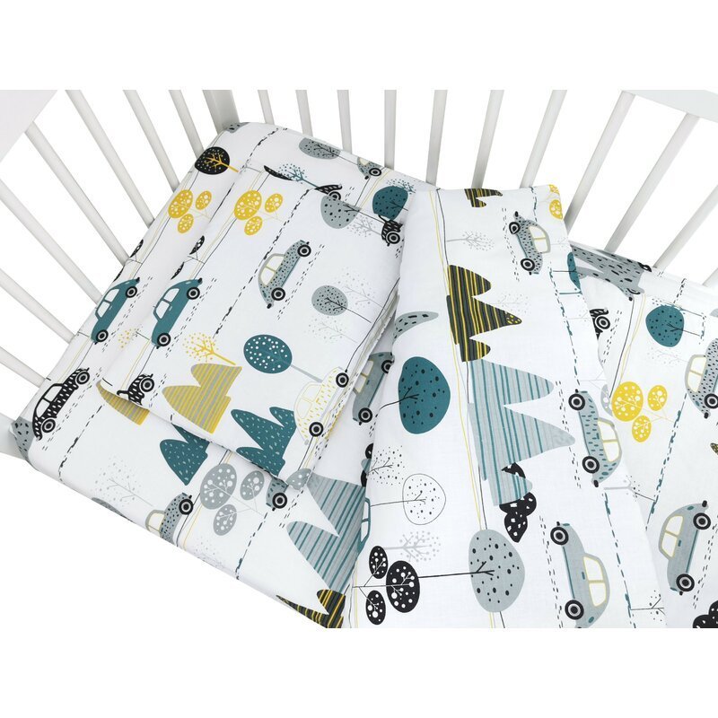 Lenjerie patut cu 5 piese MimiNu 120×60 cm din bumbac Childrens Journey