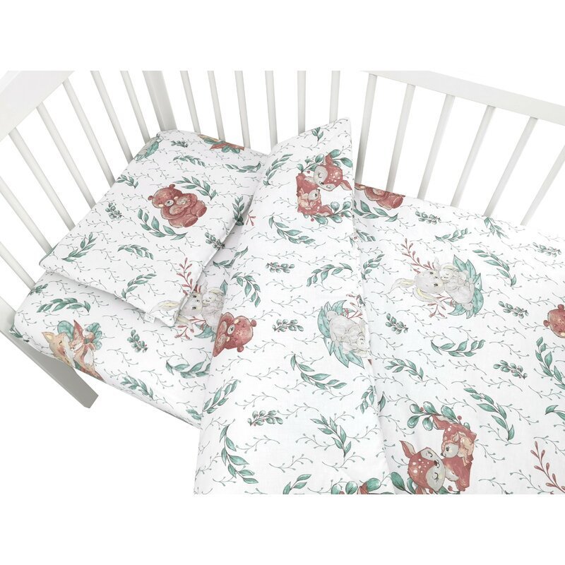 Lenjerie patut cu 5 piese MimiNu 120×60 cm din bumbac Lulu Natural