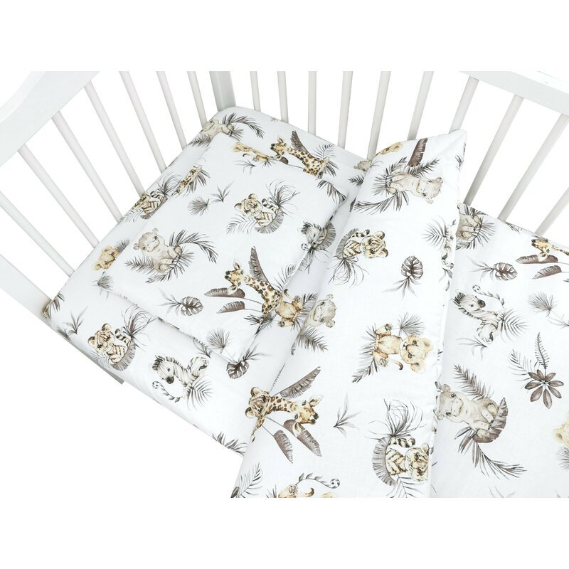 Lenjerie patut cu 5 piese MimiNu 120×60 cm din bumbac Savanna