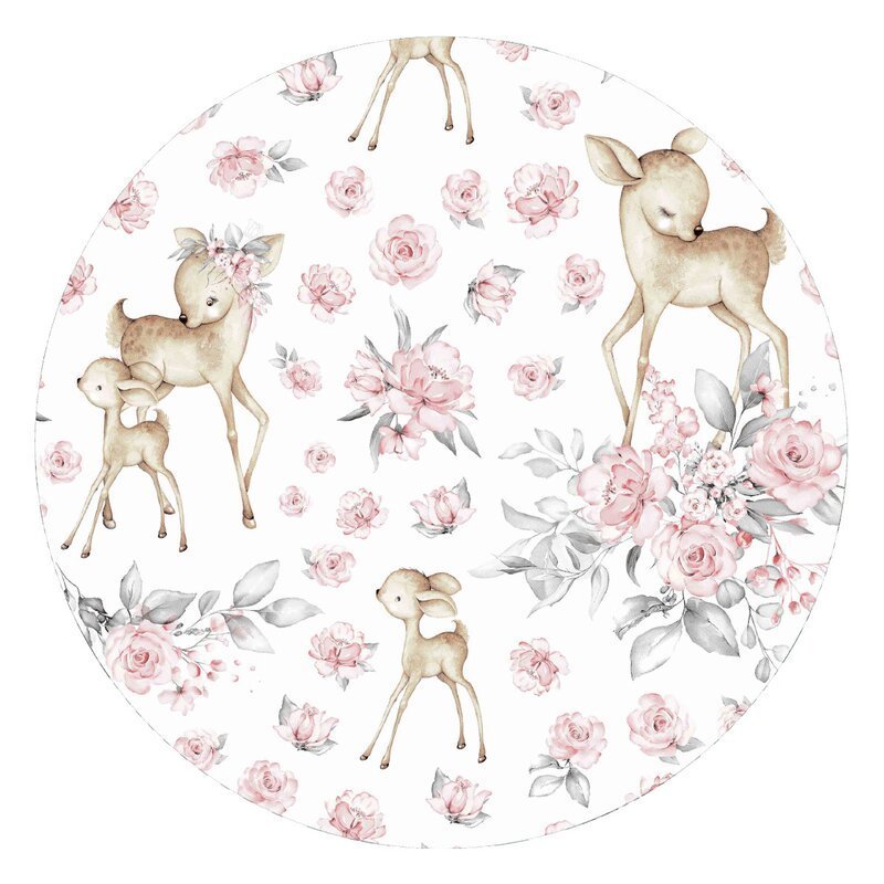 Lenjerie patut cu 5 piese MimiNu 120×60 cm din bumbac Sweet Deer Pink – imaginea 5