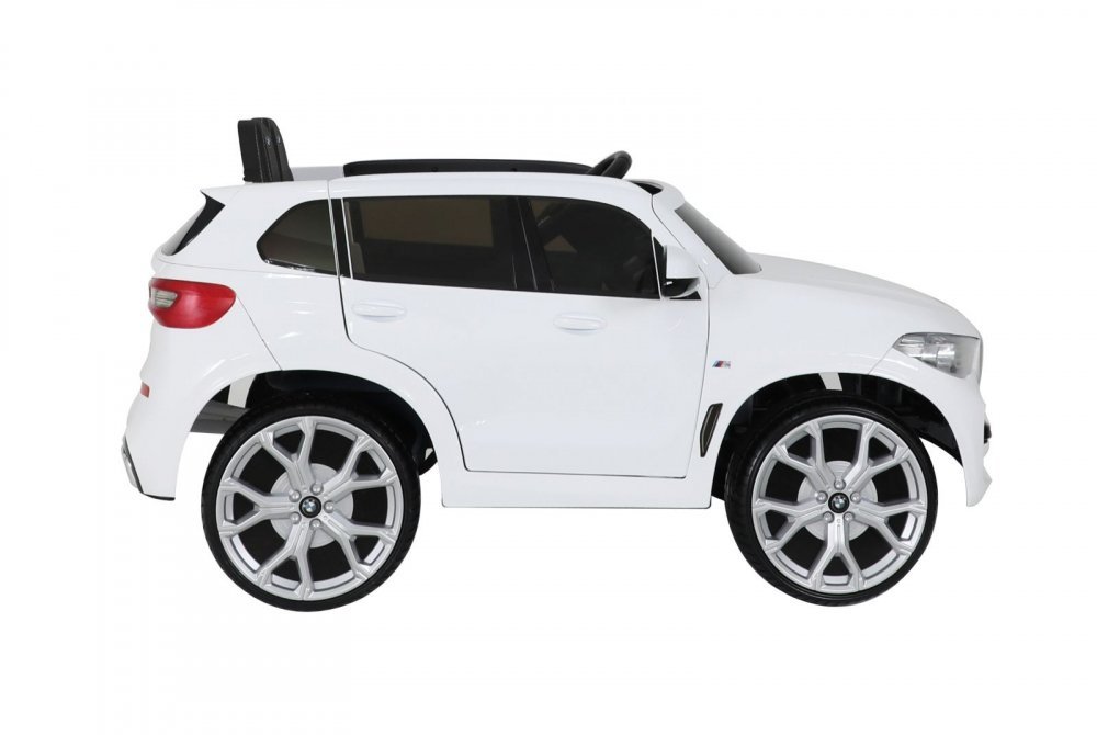 Masina electrica pentru copii BMW X5 White 45W Versiune M 12V cu telecomanda, deschidere usi, Mp3, scaun piele si efecte muzicale – imaginea 7