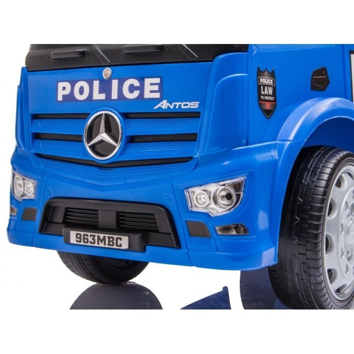 Masinuta pentru copii fara pedale Ecotoys Mercedes Politie Albastru, cu led, protectie anti-rasturnare, compartiment de depozitare, greutate maxim admisa 25 kg, recomandata copiilor de la 1 an – imaginea 6