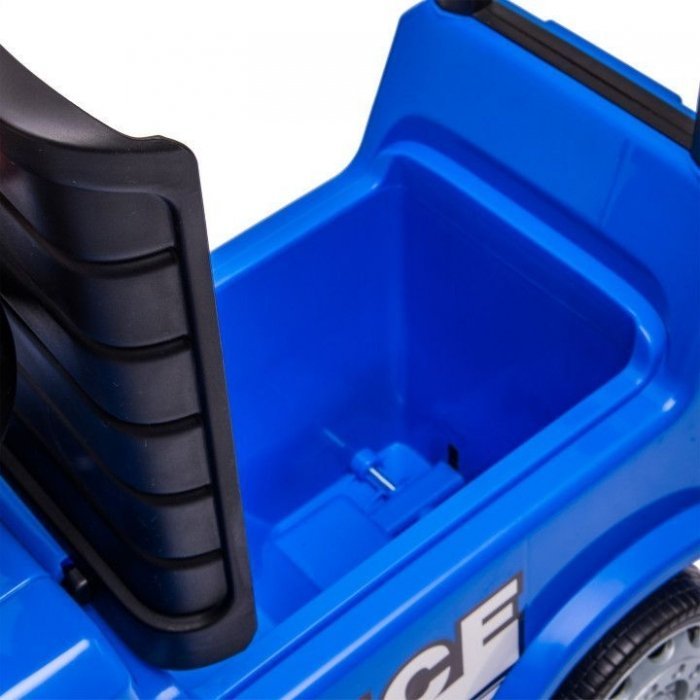 Masinuta pentru copii fara pedale Ecotoys Mercedes Politie Albastru, cu led, protectie anti-rasturnare, compartiment de depozitare, greutate maxim admisa 25 kg, recomandata copiilor de la 1 an – imaginea 7