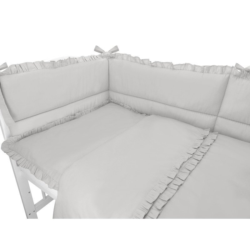 Set lenjerie patut 5 piese MimiNu 120×60 cm Royal Grey