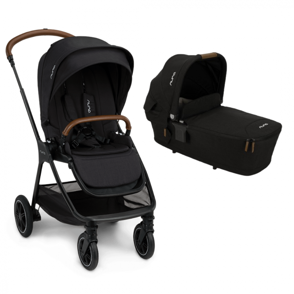 Set carucior compact Nuna TRIV next Caviar si Landou LYTL Caviar – imaginea 8