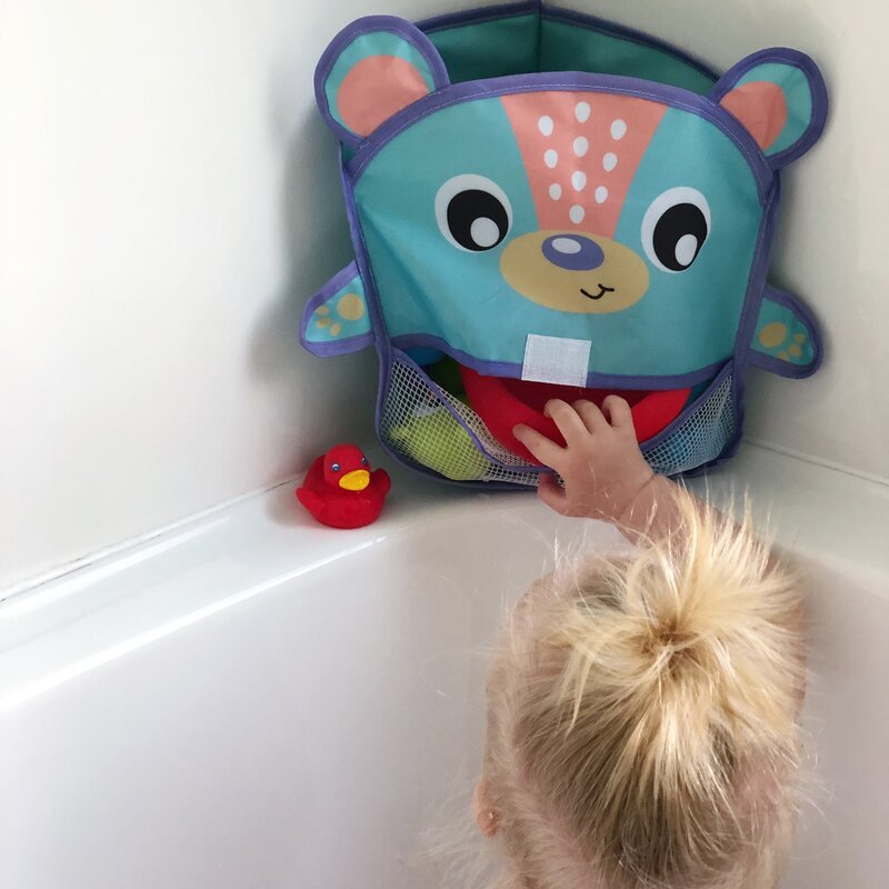 Organizator de baie Playgro pentru jucarii cu ventuze 6 luni+ Bear Multicolor