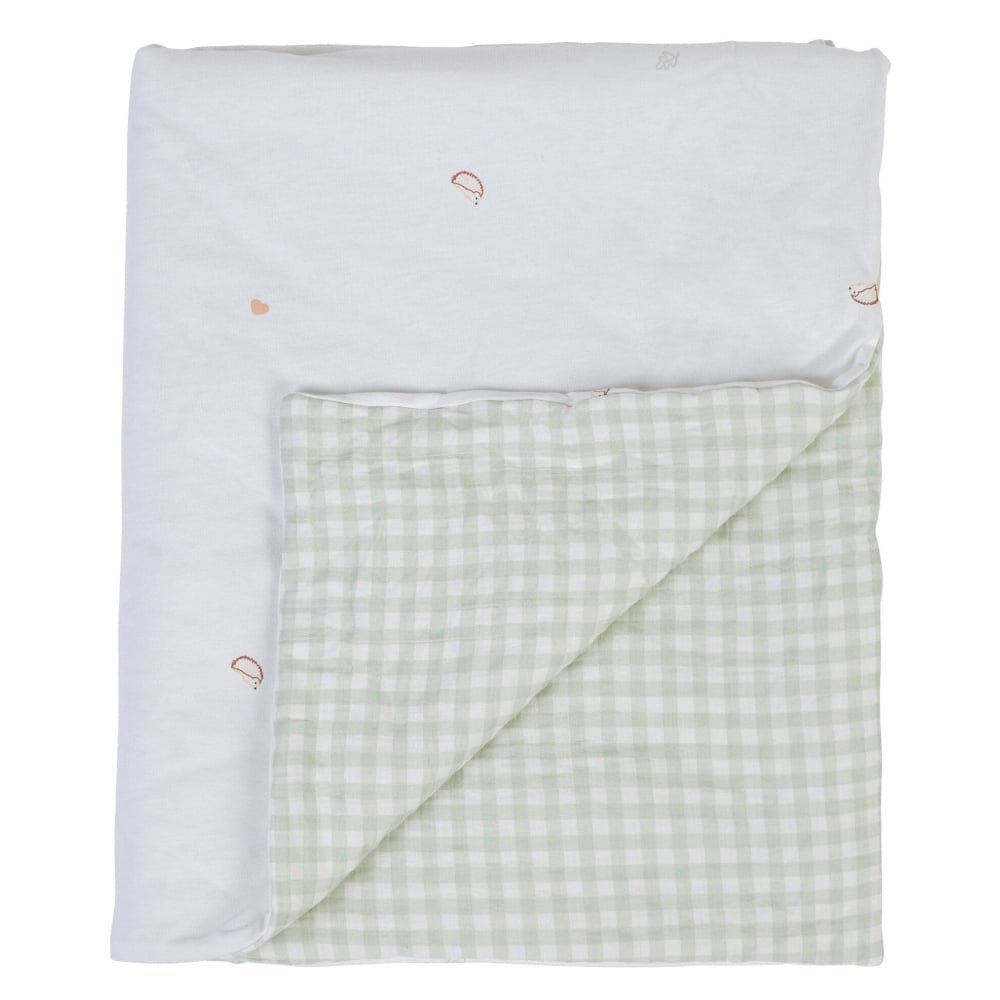 Paturica Childhome 80×100 cm jerse muselina verde – imaginea 2