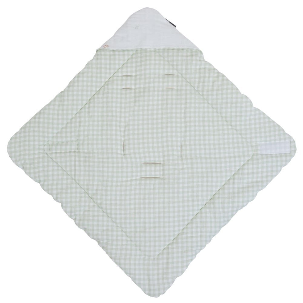 Paturica de infasat Childhome 75×75 cm jerse tetra verde – imaginea 2