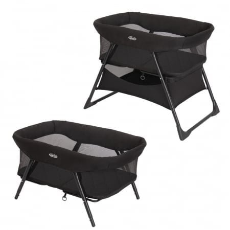 Patut Graco Side by Side 2 in 1 Night Sky pliabil, cu saltea matlasata inclusa, cos depozitare, geanta de transport – imaginea 2