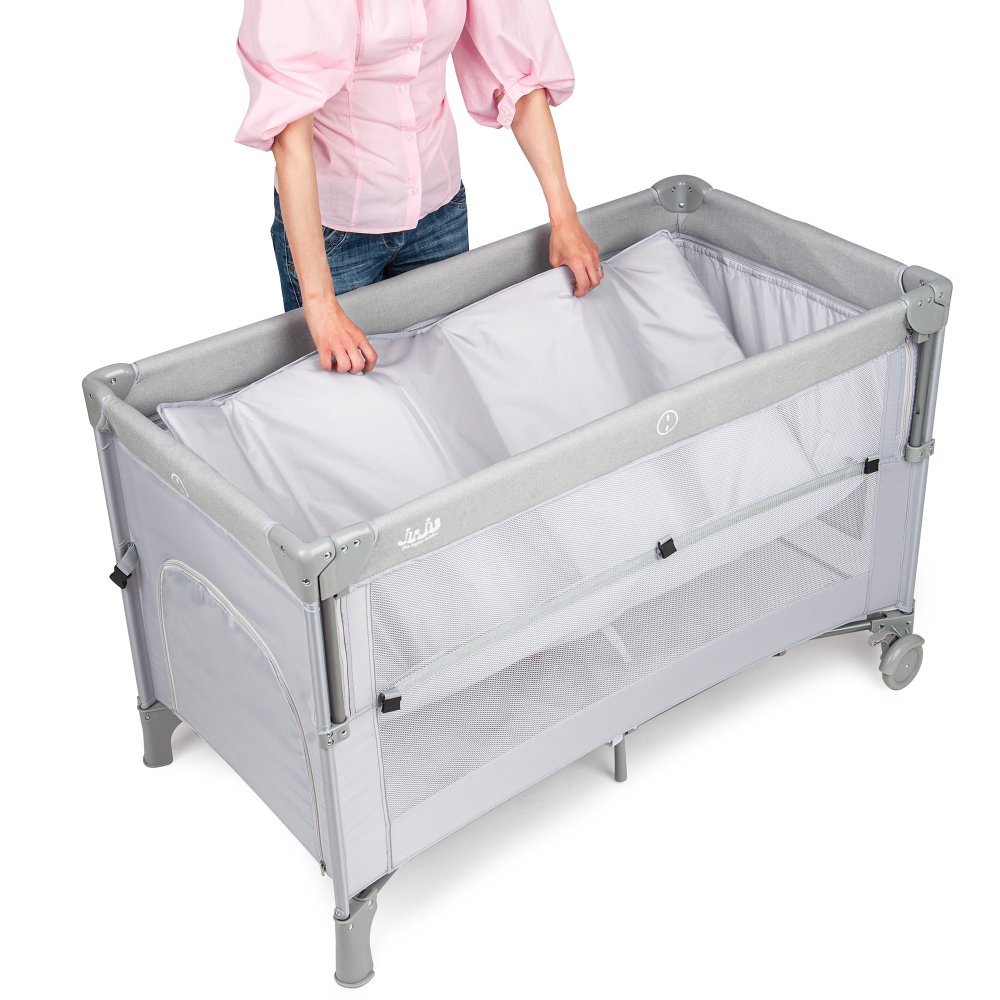 Patut pliant 2 nivele Juju DreamyCloud grey – imaginea 7