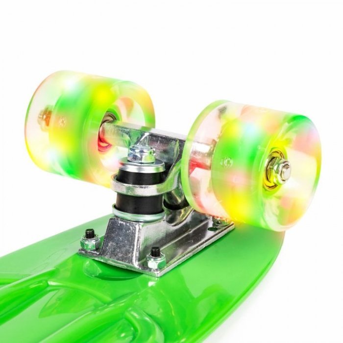 Penny board pentru copii cu lumini led verde – imaginea 3