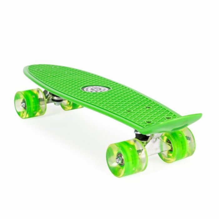 Penny board pentru copii cu lumini led verde – imaginea 4