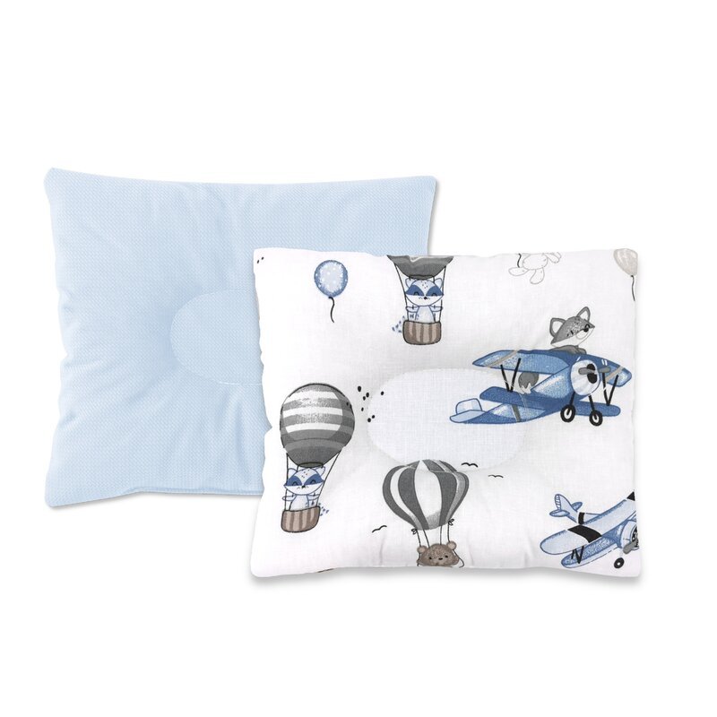 Perna bebelus MimiNu din catifea si bumbac 23×26 cm blue plane – imaginea 2