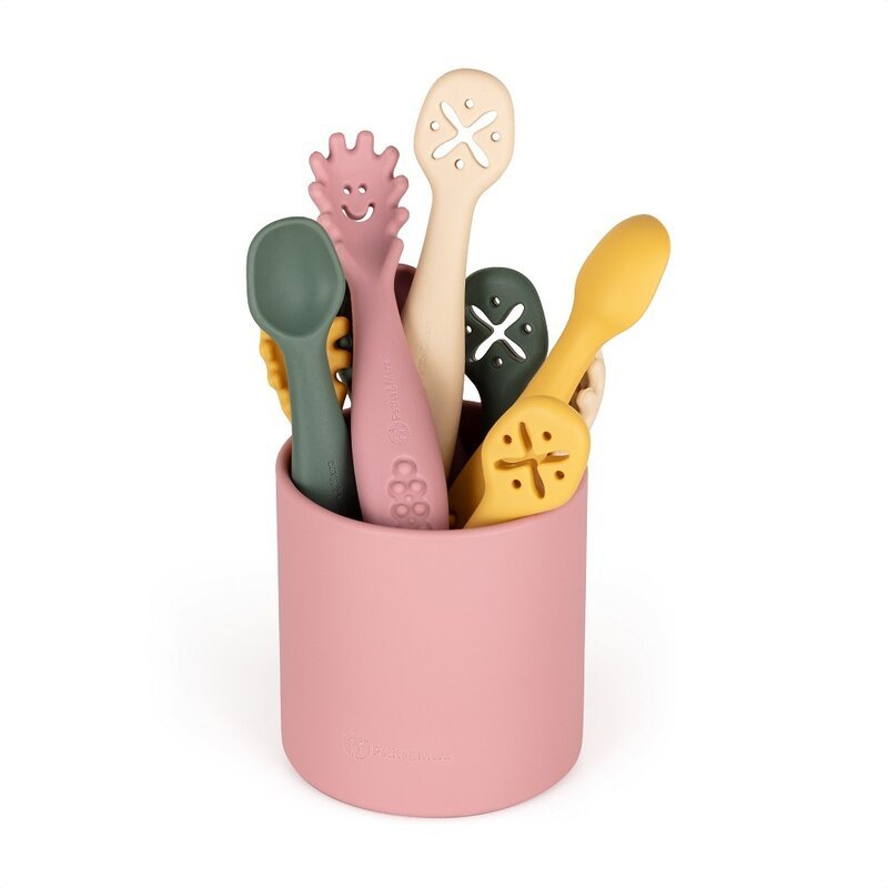 Set 3 lingurite PetiteMars din silicon bej – imaginea 2
