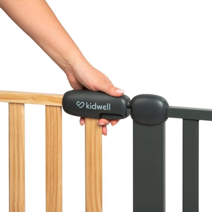 Poarta de siguranta Kidwell 74-105 cm Trasti negru – imaginea 6