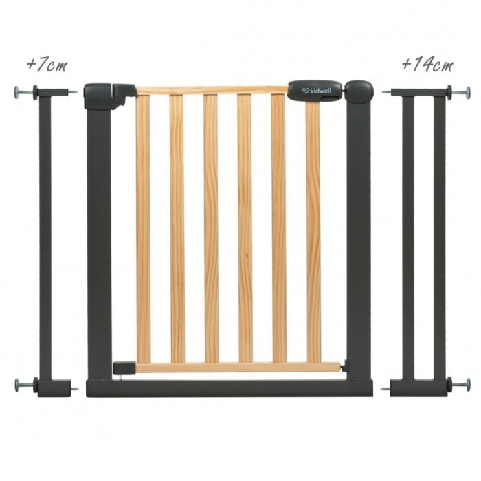 Poarta de siguranta Kidwell 74-105 cm Trasti negru – imaginea 8