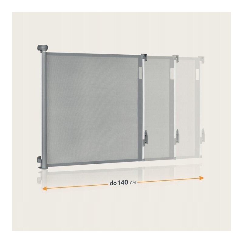 Poarta de siguranta Lionelo Thea 80×140 cm gri – imaginea 4