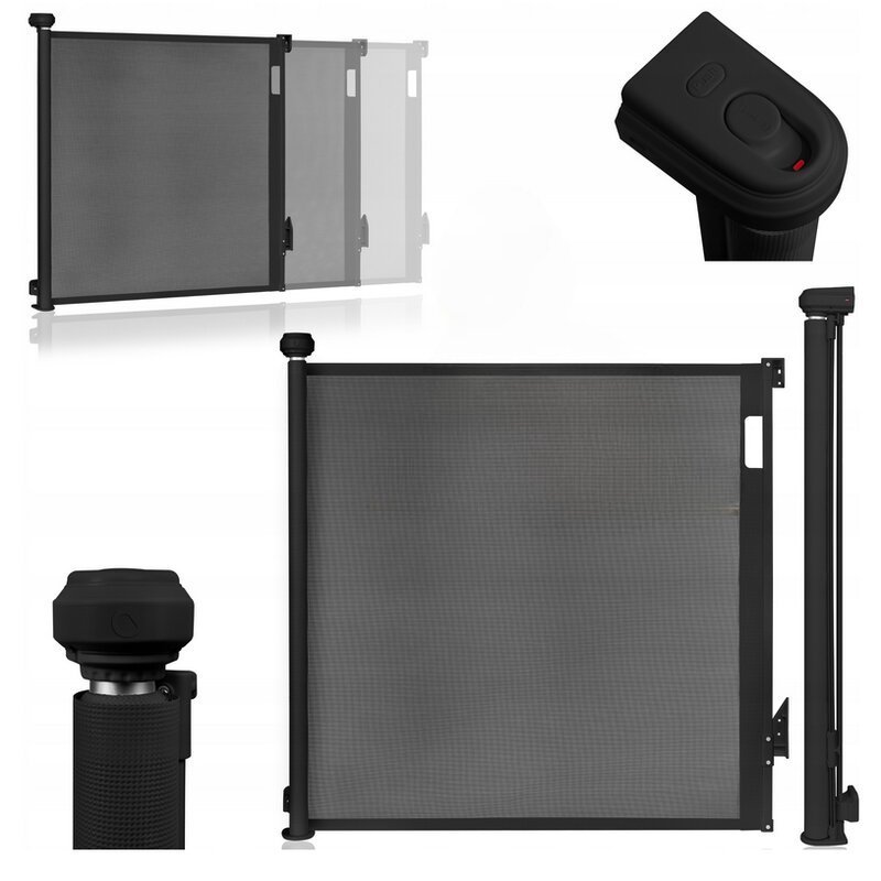 Poarta de siguranta Lionelo Thea 80×140 cm negru – imaginea 3