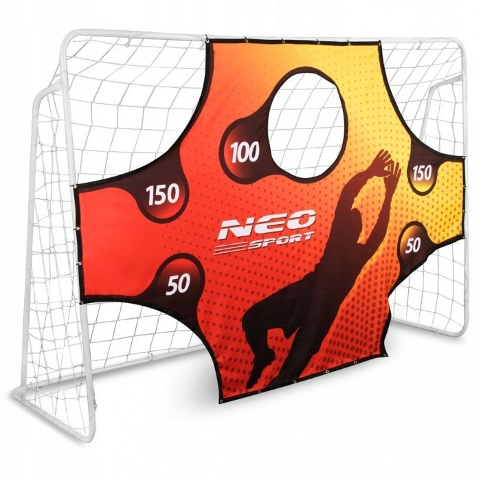 Poarta mare pentru fotbal Neo-Sport cu covoras numerotat 245x80x155 cm – imaginea 7