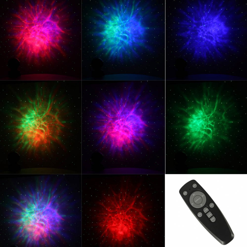 Proiector decorativ Astronaut Star cu cap rotativ 360 grade si telecomanda white – imaginea 2