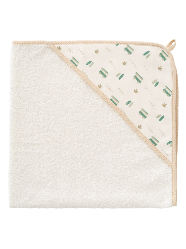 Prosop bebelusi din bumbac organic cu model Surfboy – imaginea 3