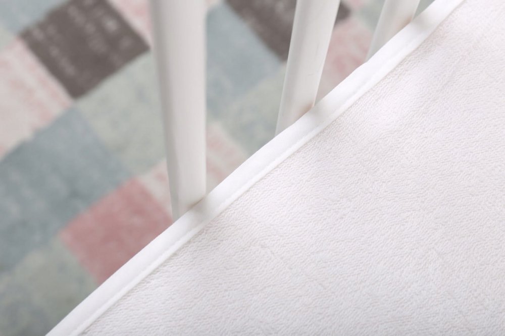 Protectie impermeabila pentru saltea, cu benzi elastice de fixare la colturi, lavabila, antialergica si anti-acarieni, dimensiune 120 x 60 cm, white – imaginea 3