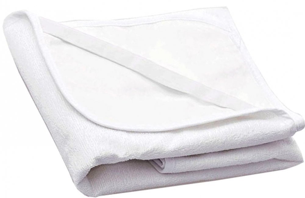 Protectie impermeabila pentru saltea copii, BabyMam White, prevazuta cu 4 benzi elastice cusute, lavabila si sterilizabila, dimensiune 200 x 140 cm – imaginea 2