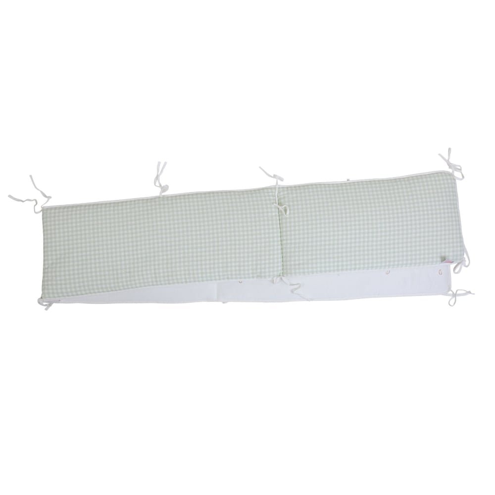 Protectie patut Childhome 35×340 cm jerse muselina verde – imaginea 4