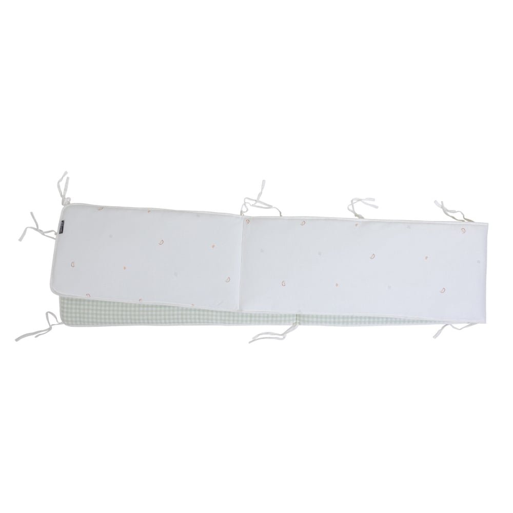 Protectie patut Childhome 35×340 cm jerse muselina verde
