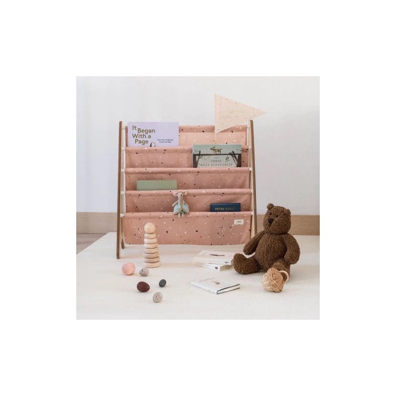 Raft organizator de carti pentru copii material reciclat Terrazzo Clay 3 Sprouts – imaginea 4