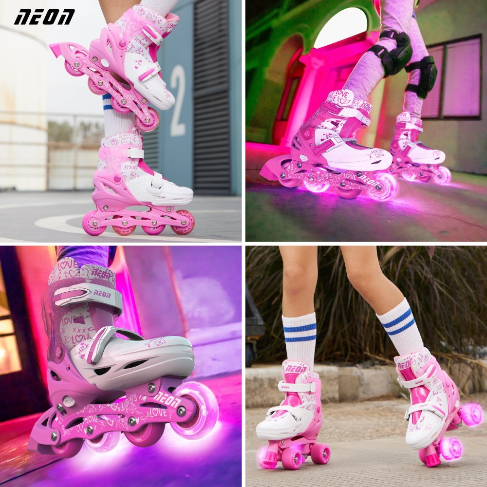 Role 2 in 1 Neon Combo Skates marime 34-37 pink – imaginea 6
