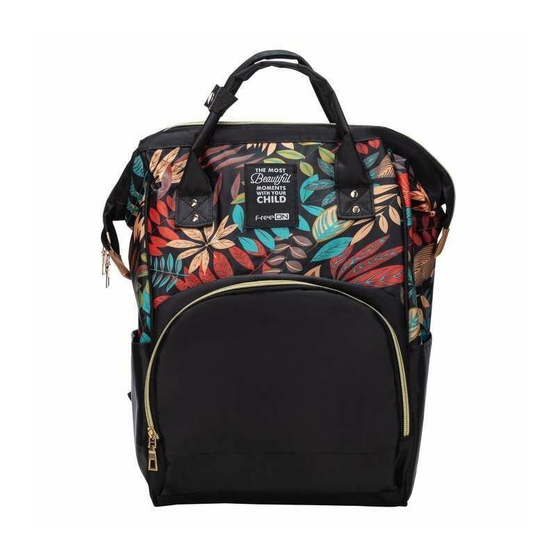 Rucsac pentru mamici Simply cu multiple compartimente FreeON 25 x 16 x 40cm black – imaginea 6