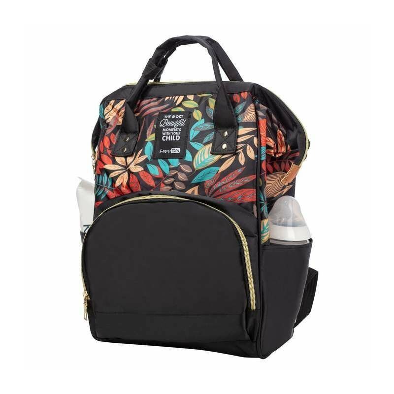 Rucsac pentru mamici Simply cu multiple compartimente FreeON 25 x 16 x 40cm black – imaginea 2