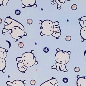 Sac de dormit copii 1.5 tog Baby Bear albastru din bumbac 110 cm