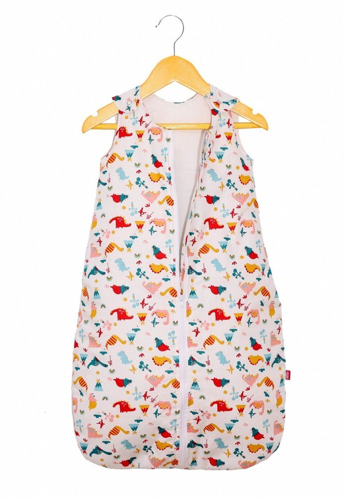 Sac de dormit copii 1.5 tog Cute Dinosaurs din bumbac 60 cm