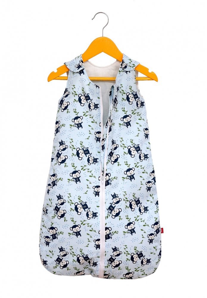 Sac de dormit copii 1.5 tog Happy Monkey din bumbac 130 cm