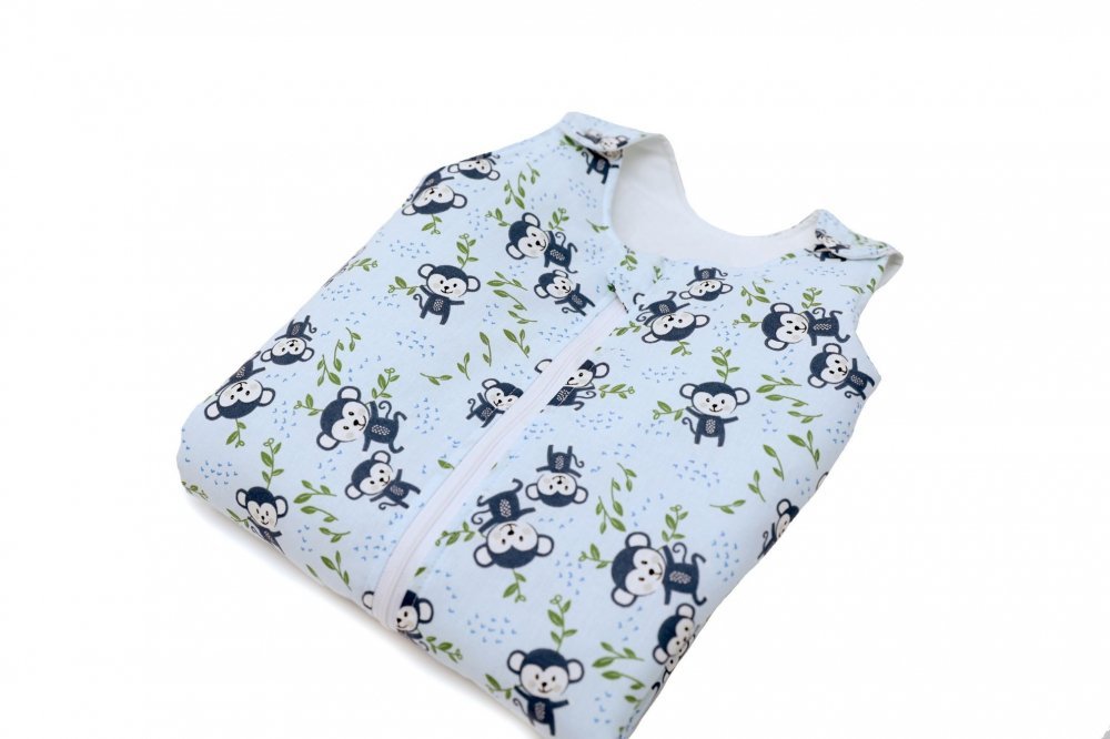 Sac de dormit copii 1.5 tog Happy Monkey din bumbac 130 cm – imaginea 3