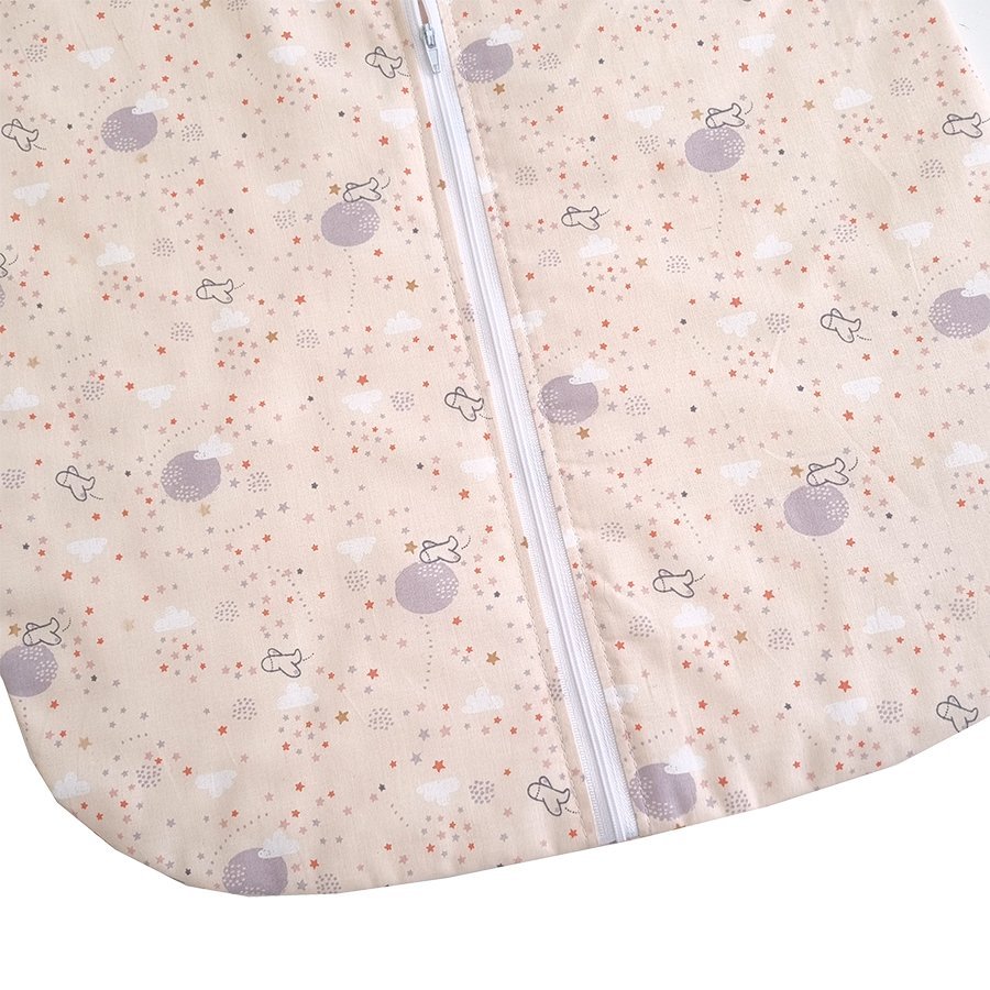 Sac de dormit copii 2.5 tog Sky Nap Pink din bumbac 70 cm – imaginea 2