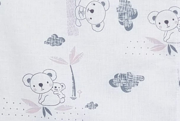 Sac de dormit copii 1.5 tog Somnorosul koala roz din bumbac 130 cm – imaginea 4