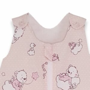 Sac de dormit copii 1.5 tog Ursuletul Martinica roz din bumbac 85 cm