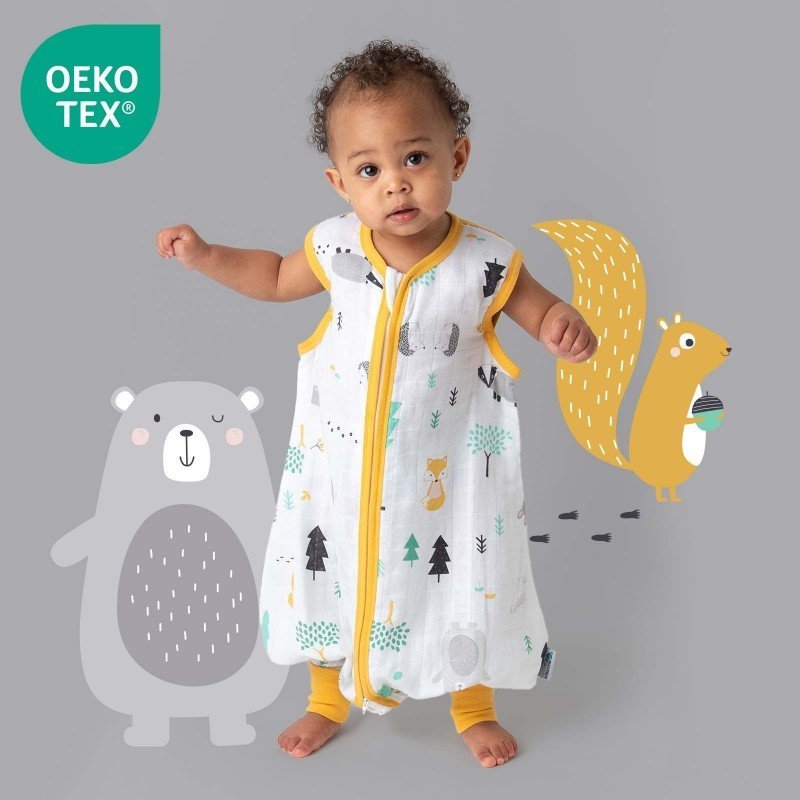 Sac de dormit cu picioruse Bamboo Woodland Animals 70 cm 0.5 Tog – imaginea 2