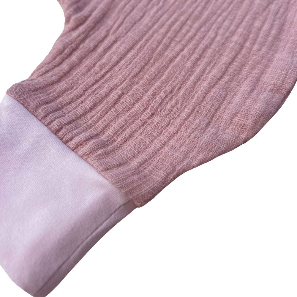 Sac de dormit cu picioruse 0.3 tog din muselina Candy Pink 70 cm