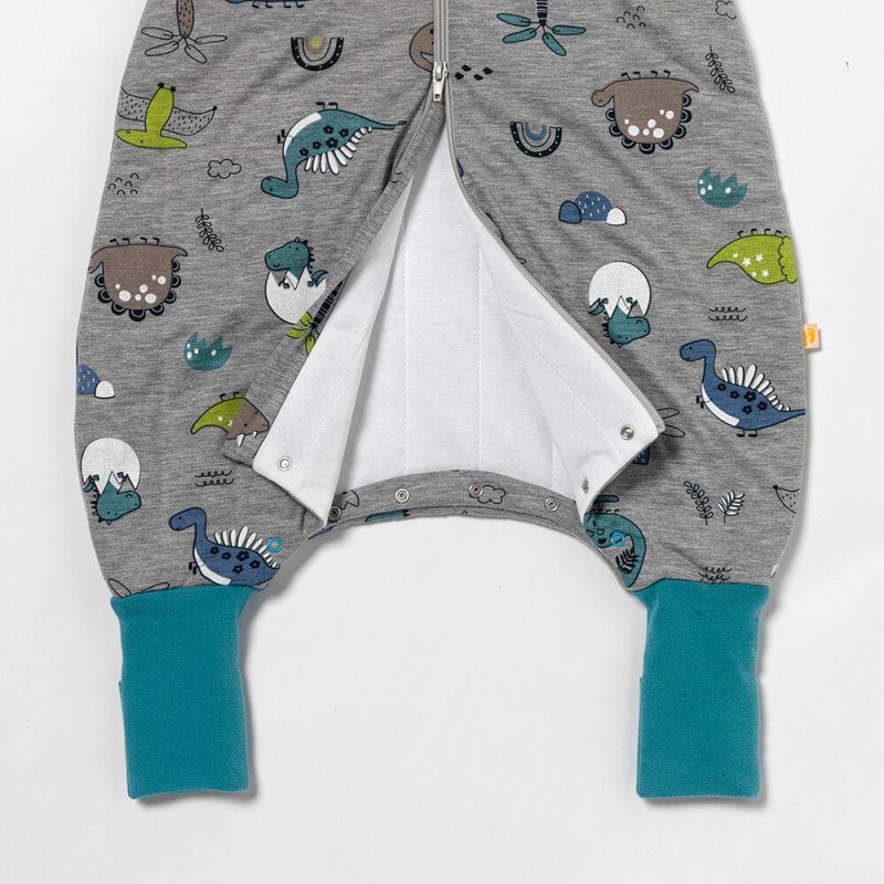 Sac de dormit cu picioruse si maneca lunga detasabila Dinosaur 110 cm + manseta 2.5 Tog – imaginea 2