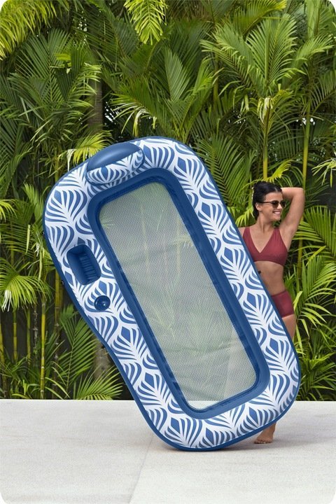 Saltea gonflabila cu spatar si parasolar detasabil 198 x 112 cm Bestway Blue – imaginea 4