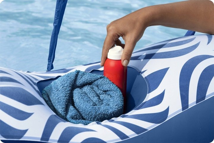 Saltea gonflabila cu spatar si parasolar detasabil 198 x 112 cm Bestway Blue – imaginea 7